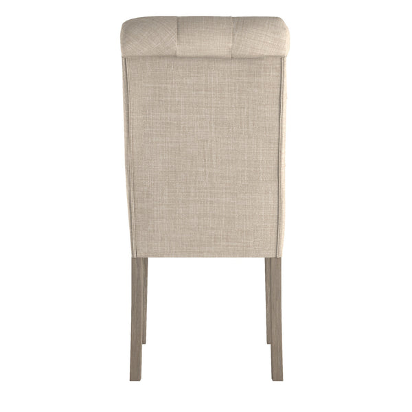 Ashford Button-tufted Upholstered Dining Chair Set with Rubberwood Legs Foam Cushion
