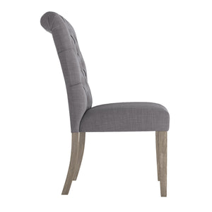 Ashford Button-tufted Upholstered Dining Chair Set with Rubberwood Legs Foam Cushion
