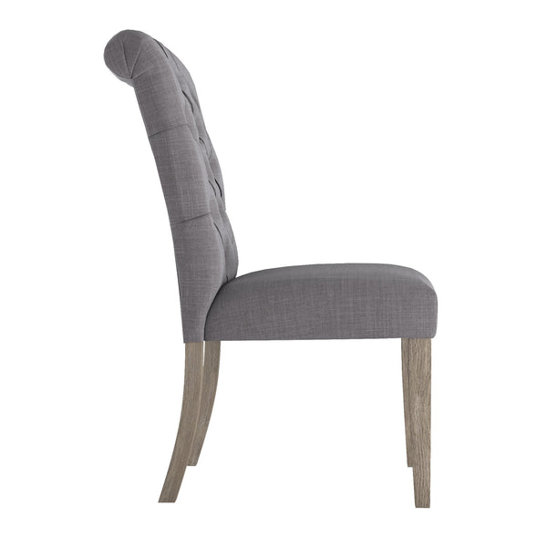Ashford Button-tufted Upholstered Dining Chair Set with Rubberwood Legs Foam Cushion