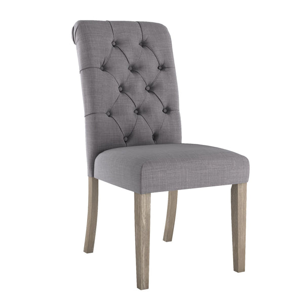 Ashford Button-tufted Upholstered Dining Chair Set with Rubberwood Legs Foam Cushion