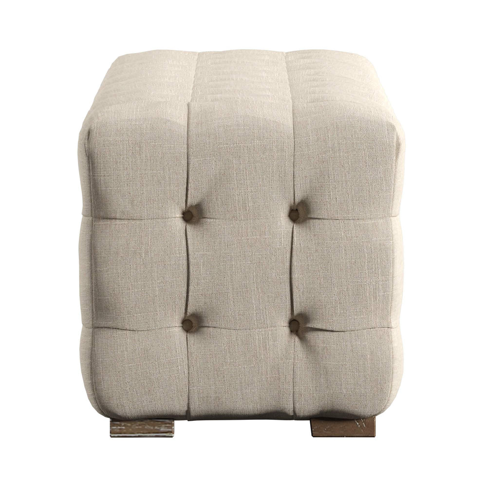 Homelegance Cartia Tufted Linen Upholstered Bench with Wood Legs for Bedroom or Entryway Seating Beige E208-13BL(3A)