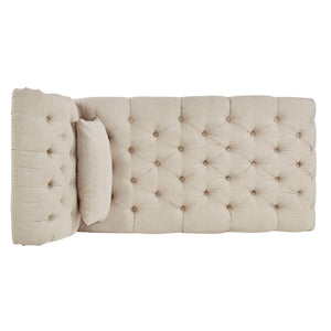 Cartia Tufted Accent Chair and Chaise Lounge with Nailhead Trim Hardwood Frame