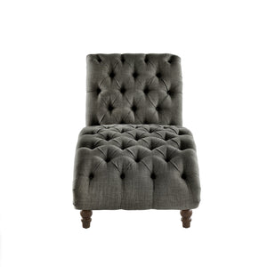 Cartia Tufted Accent Chair and Chaise Lounge with Nailhead Trim Hardwood Frame