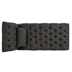 Cartia Tufted Accent Chair and Chaise Lounge with Nailhead Trim Hardwood Frame