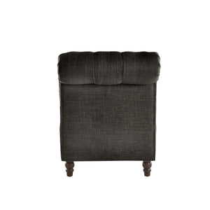 Cartia Tufted Accent Chair and Chaise Lounge with Nailhead Trim Hardwood Frame