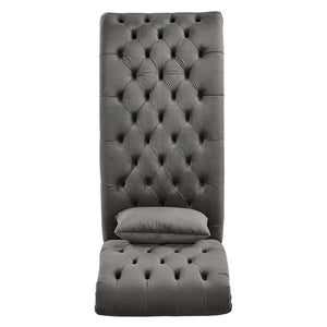 Cartia Tufted Accent Chair and Chaise Lounge with Nailhead Trim Hardwood Frame