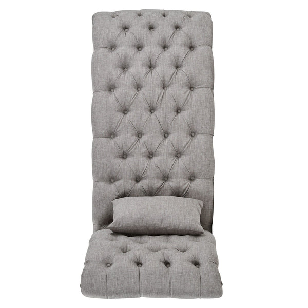 Cartia Tufted Accent Chair and Chaise Lounge with Nailhead Trim Hardwood Frame