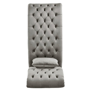 Cartia Tufted Accent Chair and Chaise Lounge with Nailhead Trim Hardwood Frame