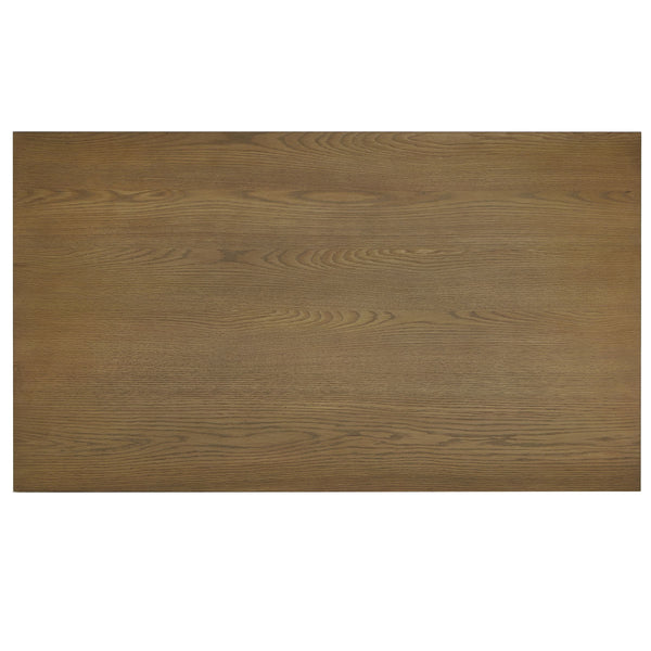 Deidrian Rectangular Coffee Table with Open Shelf and Matte Metal Frame for Living Room