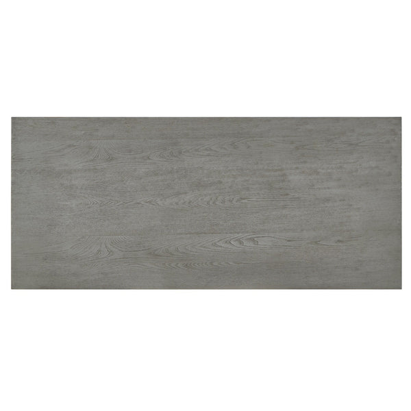Deidrian Oak Veneer Writing Desk with Metal Frame Shelves and Keyboard Drawer