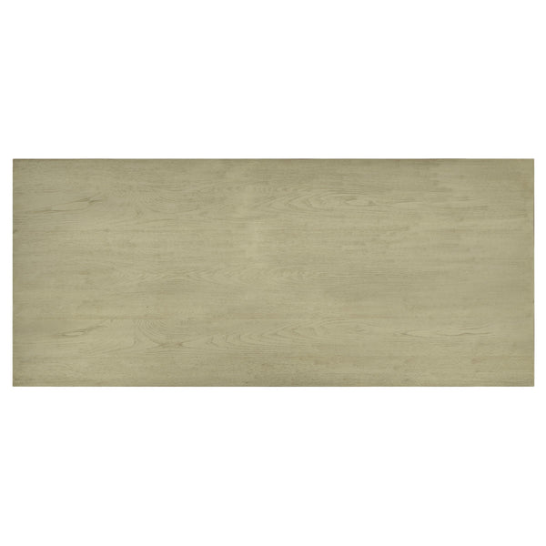 Deidrian Oak Veneer Writing Desk with Metal Frame Shelves and Keyboard Drawer