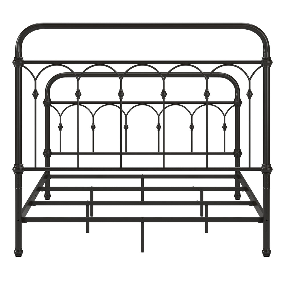 Homelegance Wesling Metal Bed Frame Ornate Curved Scrollwork Transitional Bedroom Elegance Style Deep Bronze Full E308BF-DK