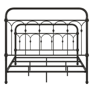Homelegance Wesling Metal Bed Frame Ornate Curved Scrollwork Transitional Bedroom Elegance Style Deep Bronze Full E308BF-DK