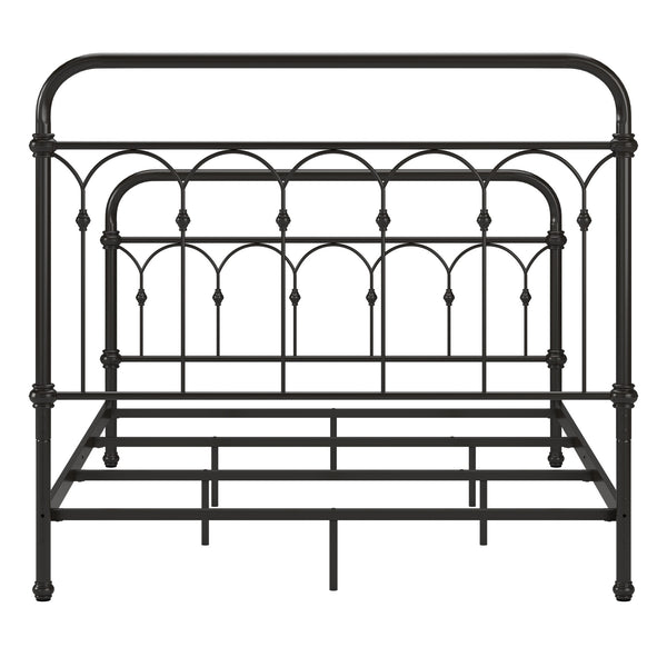 Homelegance Wesling Metal Bed Frame Ornate Curved Scrollwork Transitional Bedroom Elegance Style Deep Bronze Full E308BF-DK