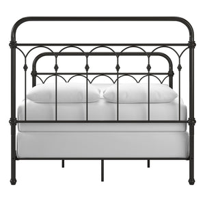 Wesling Metal Bed Frame Ornate Curved Scrollwork Transitional Bedroom Elegance Style