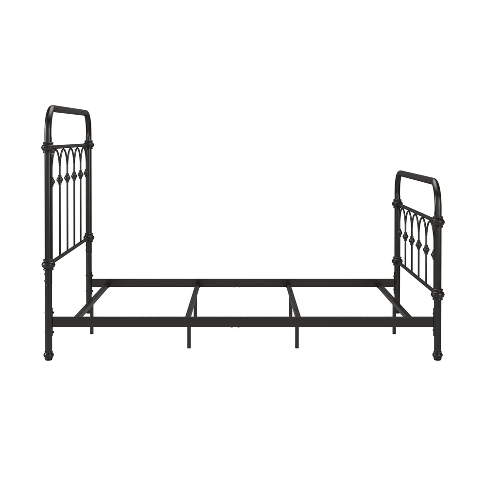 Homelegance Wesling Metal Bed Frame Ornate Curved Scrollwork Transitional Bedroom Elegance Style Deep Bronze Full E308BF-DK