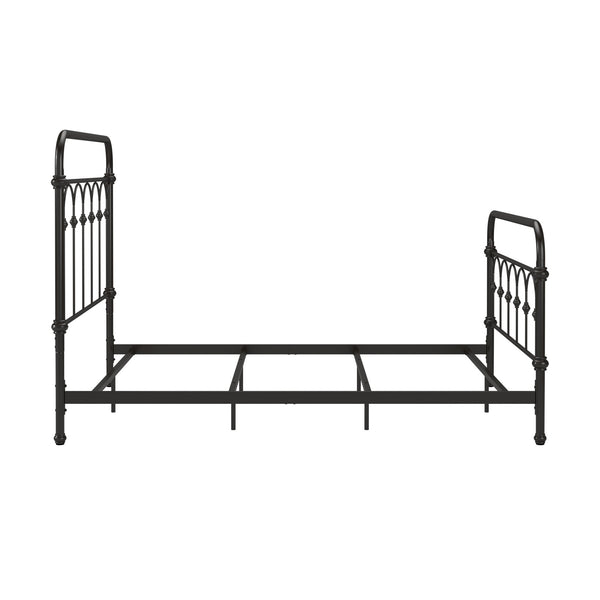 Wesling Metal Bed Frame Ornate Curved Scrollwork Transitional Bedroom Elegance Style