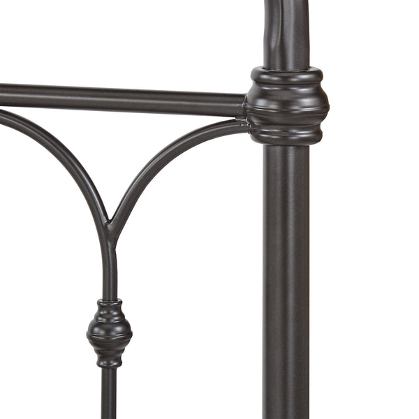 Wesling Metal Bed Frame Ornate Curved Scrollwork Transitional Bedroom Elegance Style