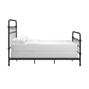 Wesling Metal Bed Frame Ornate Curved Scrollwork Transitional Bedroom Elegance Style