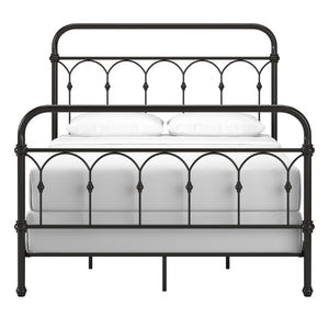 Wesling Metal Bed Frame Ornate Curved Scrollwork Transitional Bedroom Elegance Style