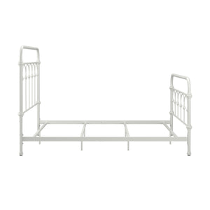 Wesling Metal Bed Frame Ornate Curved Scrollwork Transitional Bedroom Elegance Style