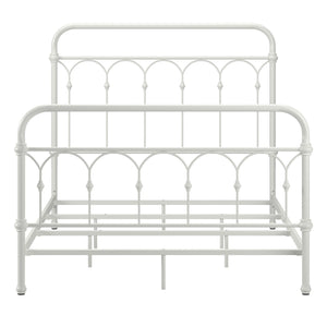 Wesling Metal Bed Frame Ornate Curved Scrollwork Transitional Bedroom Elegance Style