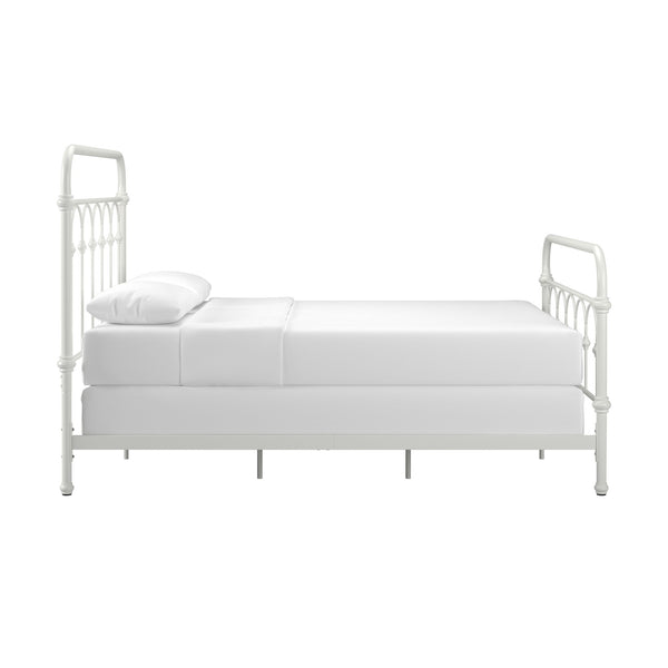 Wesling Metal Bed Frame Ornate Curved Scrollwork Transitional Bedroom Elegance Style