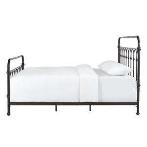 Wesling Metal Bed Frame Ornate Curved Scrollwork Transitional Bedroom Elegance Style