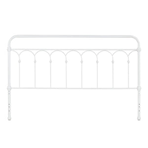 Wesling Metal Bed Frame Ornate Curved Scrollwork Transitional Bedroom Elegance Style
