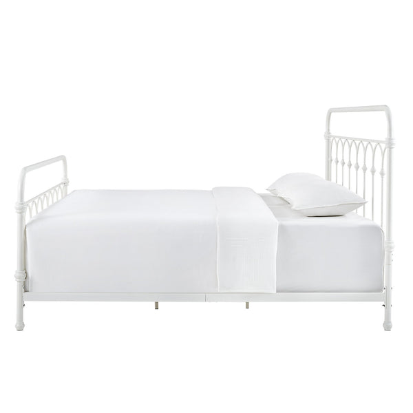 Wesling Metal Bed Frame Ornate Curved Scrollwork Transitional Bedroom Elegance Style