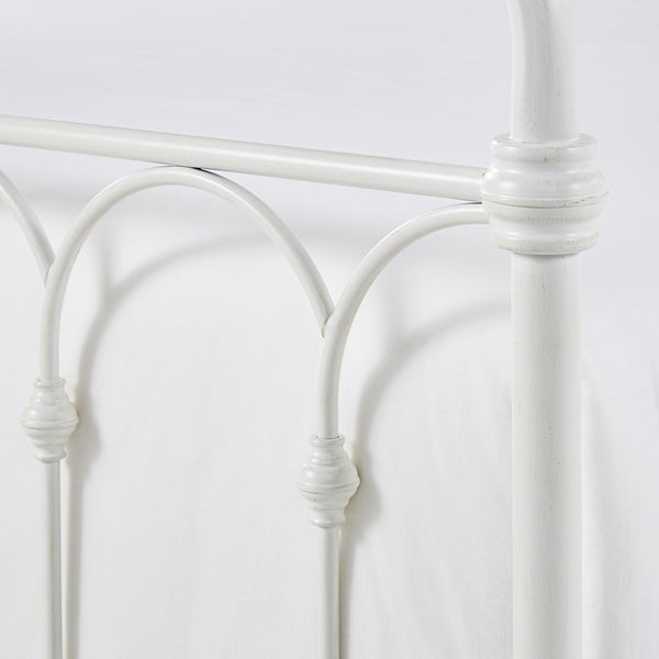 Wesling Metal Bed Frame Ornate Curved Scrollwork Transitional Bedroom Elegance Style