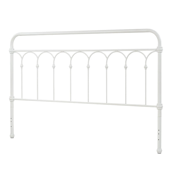 Wesling Metal Bed Frame Ornate Curved Scrollwork Transitional Bedroom Elegance Style
