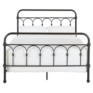Wesling Metal Bed Frame Ornate Curved Scrollwork Transitional Bedroom Elegance Style