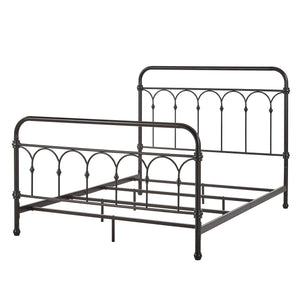 Wesling Metal Bed Frame Ornate Curved Scrollwork Transitional Bedroom Elegance Style