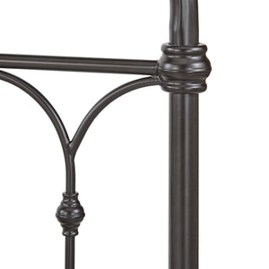 Wesling Metal Bed Frame Ornate Curved Scrollwork Transitional Bedroom Elegance Style