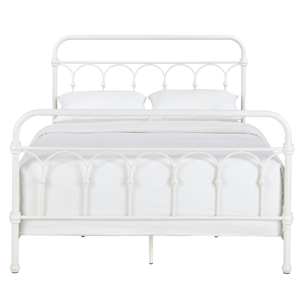 Wesling Metal Bed Frame Ornate Curved Scrollwork Transitional Bedroom Elegance Style