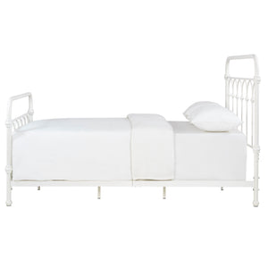 Wesling Metal Bed Frame Ornate Curved Scrollwork Transitional Bedroom Elegance Style