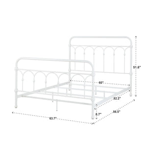 Wesling Metal Bed Frame Ornate Curved Scrollwork Transitional Bedroom Elegance Style