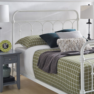 Wesling Metal Bed Frame Ornate Curved Scrollwork Transitional Bedroom Elegance Style