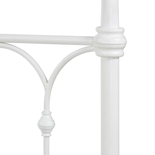 Wesling Metal Bed Frame Ornate Curved Scrollwork Transitional Bedroom Elegance Style