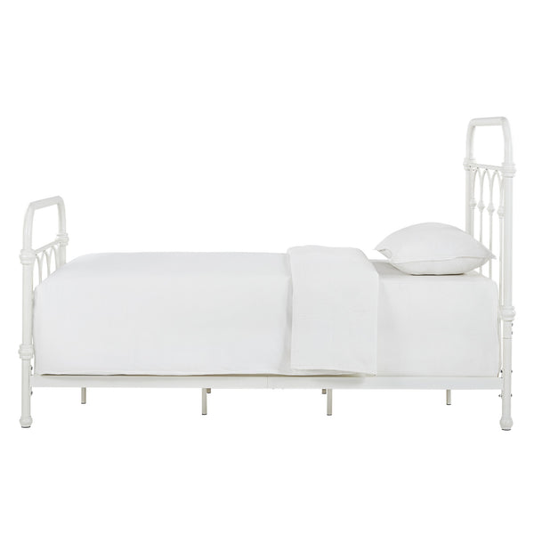 Wesling Metal Bed Frame Ornate Curved Scrollwork Transitional Bedroom Elegance Style