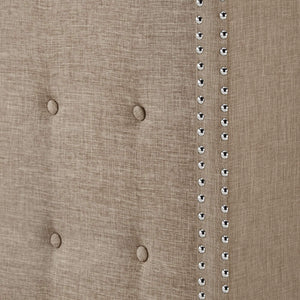 Wadley Wingback Tufted Upholstered Headboard with Nailhead Trim for Glam Bedroom
