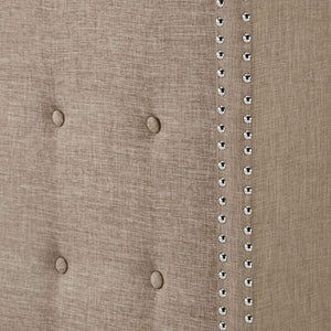 Wadley Wingback Tufted Upholstered Headboard with Nailhead Trim for Glam Bedroom