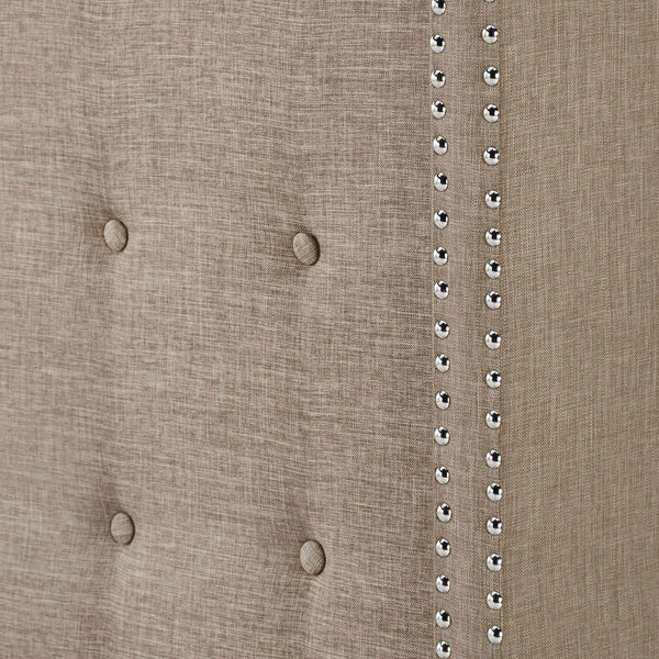 Wadley Wingback Tufted Upholstered Headboard with Nailhead Trim for Glam Bedroom