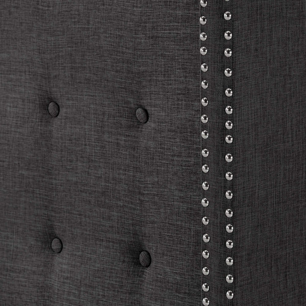Wadley Wingback Tufted Upholstered Headboard with Nailhead Trim for Glam Bedroom