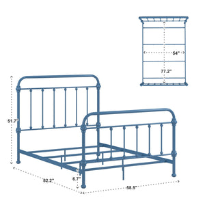 Laroche Iron Spindle Bed Powder Coated Metal Frame for Modern Bedrooms