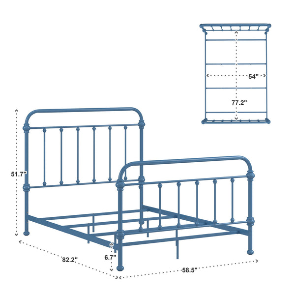 Laroche Iron Spindle Bed Powder Coated Metal Frame for Modern Bedrooms