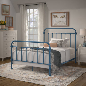 Laroche Iron Spindle Bed Powder Coated Metal Frame for Modern Bedrooms