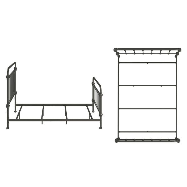 Laroche Iron Bed Antique Bronze Vintage Curved Metal Frame Bedroom