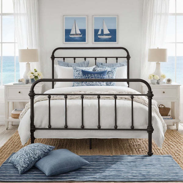 Laroche Iron Bed Antique Bronze Vintage Curved Metal Frame Bedroom